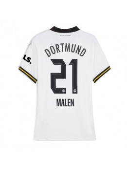 Borussia Dortmund Donyell Malen #21 Ausweichtrikot für Frauen 2024-25 Kurzarm